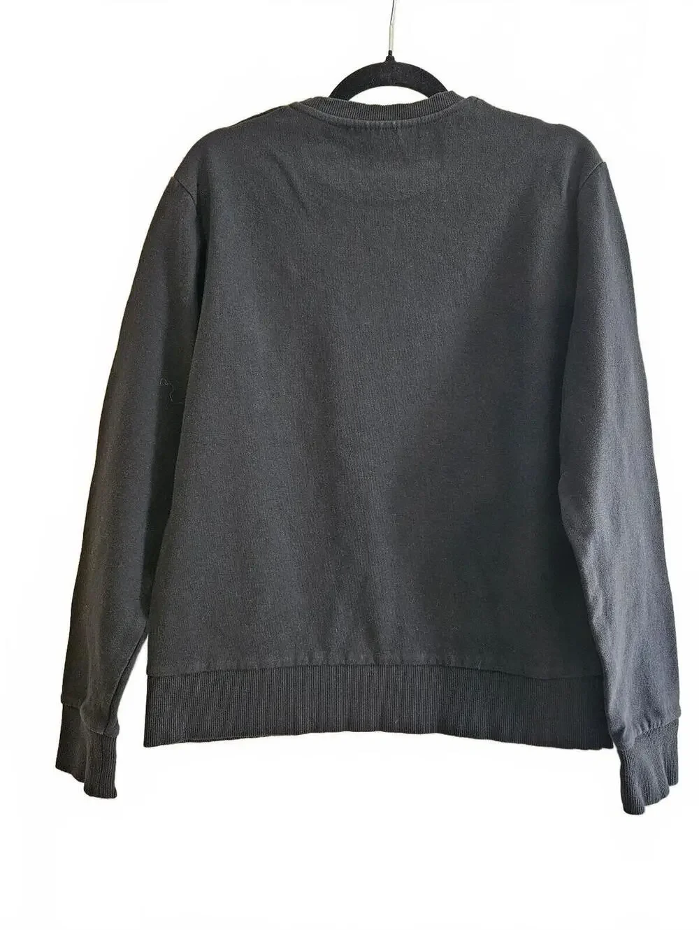 Michael Kors Black Cotton Blend Sweatshirt with Tonal Patch Detail Size L Unisex